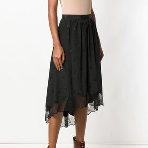 Zadig and Voltaire Black silk skirt